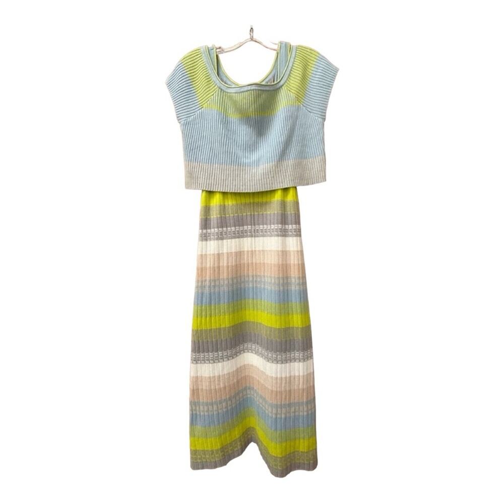 Anthropologie Daily Practice XL Knit Ribbed Stripe Sweater Dress 2pc NWT‎ - Picture 16 of 16